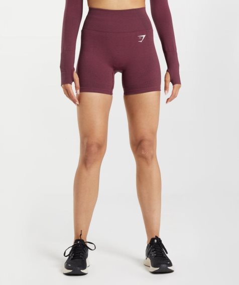 Szorty Gymshark Vital Seamless 2.0 Damskie Bordowe | PL 536CVO